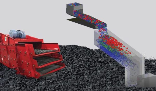 بهبود معدنکاری با شبیه‌سازی DEM-FEM در طراحی صفحه‌های لرزشی تحلیل اجزا محدود fea و دینامیک سیالات محاسباتی با انسیس راکی و انسیس مکانیکال ansys rocky ansys mechanical