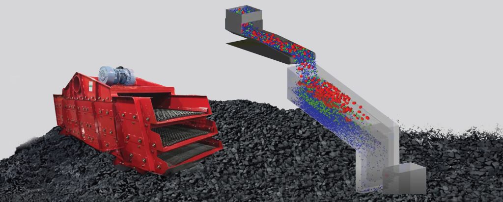 بهبود معدنکاری با شبیه‌سازی DEM-FEM در طراحی صفحه‌های لرزشی تحلیل اجزا محدود fea و دینامیک سیالات محاسباتی با انسیس راکی و انسیس مکانیکال ansys rocky ansys mechanical