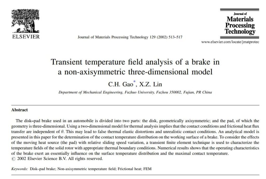 Gao & Lin, (2002) paper used for validation in this project 
